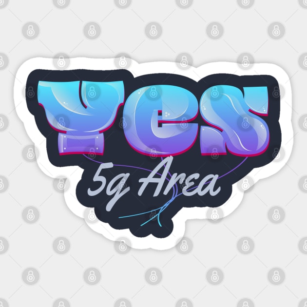 Yes 5G Area Sticker by vectorhelowpal